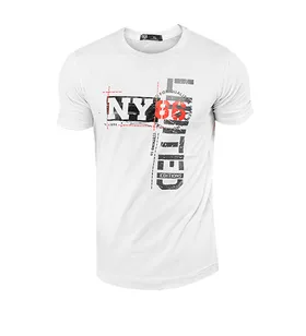 تیشرت آستین یقه کش بافت New York