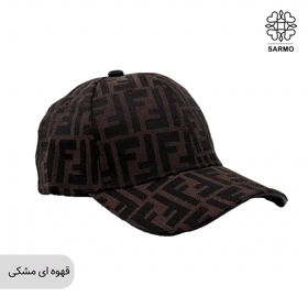 کلاه کپ زنانه طرح فندی (قهوه ای مشکی)