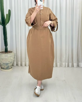 کفتان کمردار دکمه چوبی