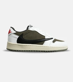 کفش کتانی مردانه سفید زیتونی مشکی NIKE travis scott