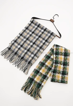 شال 4خونه رنگی پشمی کد1004706