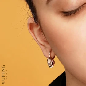 گوشواره حلقه‌ای آویز سکه ای روکو ژوپینگ، درخشش خیره کننده