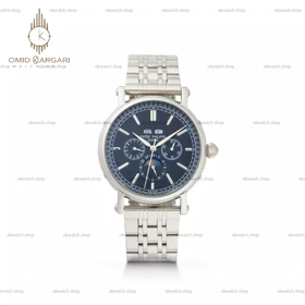 ساعت مچی پتک فیلیپ فول دیت بند سیلور صفحه مشکی Patek Philippe