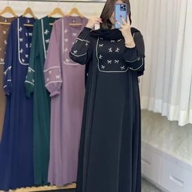کفتان و پیراهن بلند زنانه پاپیون