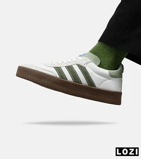 کفش کتانی مردانه سفید سبز ADIDAS Samba