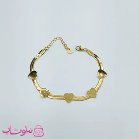 دستبند زنانه استیل مدل قلبی کد 1392