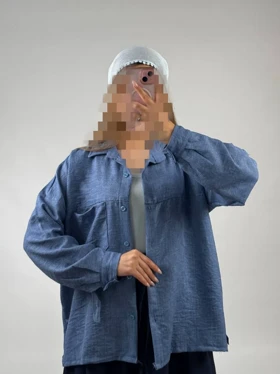 شومیز مانتویی باکسی مدل مایا کد 50257