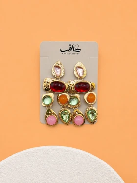 گوشواره سنگی رنگی