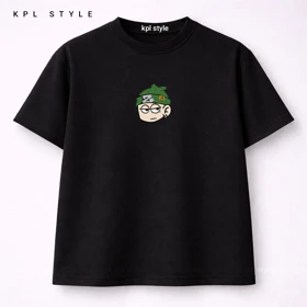 تیشرت باکسی نخ پنبه با چاپ پینترستی | رنگ ثابت | کد 1457