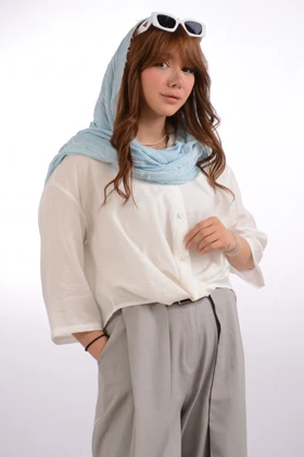 شومیز گره‌ای پری چروک