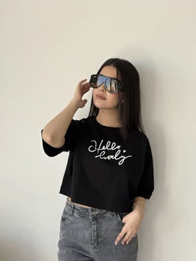 کراپ مشکی فونتی هیمه استایلیش