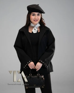 پالتو کتی پاریس رنگ مشکی از کالکشن vip پاییز 1405