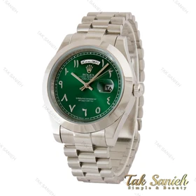 ساعت رولکس دی دیت مردانه سیلور صفحه سبز عربی Rolex-5362-G