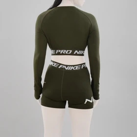 ست نیم‌تنه و کشاله بند ورزشی زنانه مدل Dri Fit-612 یشمی