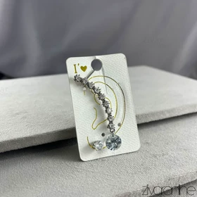 گوشواره زنانه کراس تمام نگین 20413