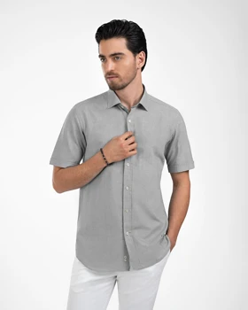ام کی کالکشن پیراهن آستین کوتاه mk-22967-gray