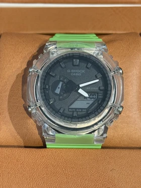 ساعت طرح جی شاک 2100 صفحه شفاف سبز