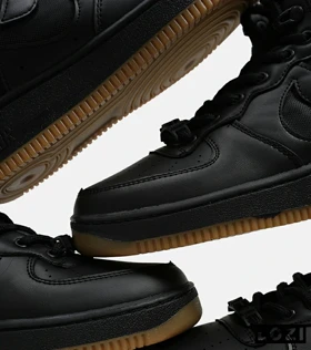 کفش کتانی ساق‌دار مردانه مشکی کرم NIKE AIRFORCE AF1