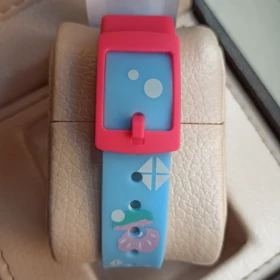 ساعت مچی بچگانه Q&Q ضد آب بند آبی روشن طرح پری دریایی