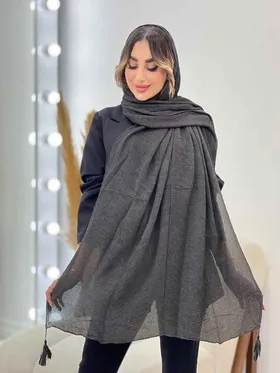 شال پلیسه منگوله‌دار شبنم