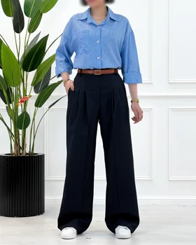 شلوار بگ گاباردین