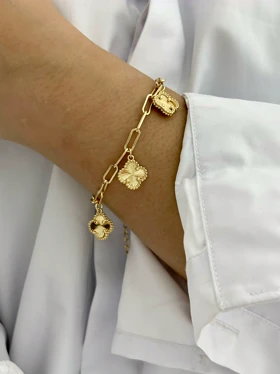 دستبند ونکلیف طلایی زنانه964