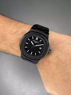 ساعت مچی پتک فیلیپ ناتیلوس تمام مشکی Patek Philippe Nautilus