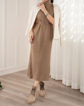 ماکسی بافت یقه اسکی مدل سحر کد 40204