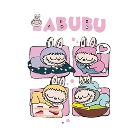 استیکر پارچه و لباس پاد آفرین مدل LABUBU کد 38