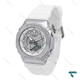 ساعت جیشاک زنانه GM-S2100 زنانه نقره ای سفید G-shock-6392-L