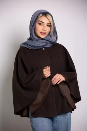 پانچو زنانه کمربند دار لامر