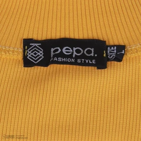 کراپ تاپ زنانه پپا مدل Layer رنگ زرد