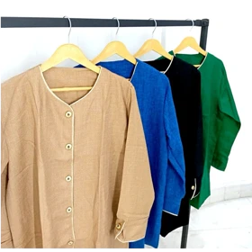 مانتو مزونی کتان شاینی