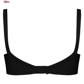 سوتین زنانه سوزنی کش باریک مدل بدون فنر مشکی کد 5056