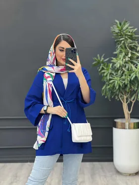 مانتو لینن جیب سگک دار