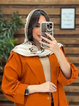 مانتو آستین پفی بغل سه دکمه