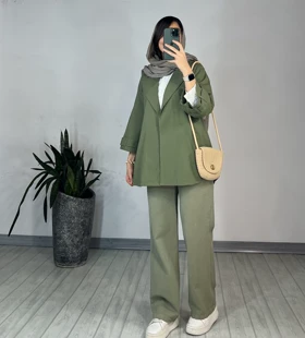 شلوار کتان نیم بگ 4