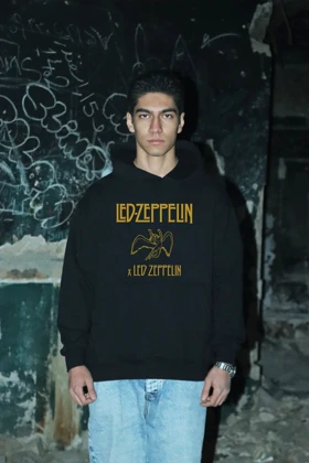 هودی مشکی اسپرت طرح Led zeppelin - فواصل