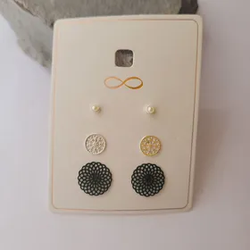 پک گوشواره مروارید و حصیری