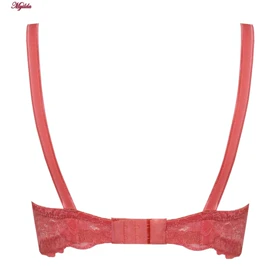 سوتین زنانه پانیذ گلبهی مدل فنردار گیپوری کد 66336-new