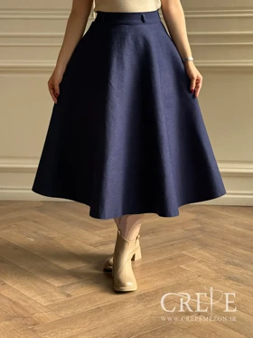 دامن جین نیم کلوش قد 86