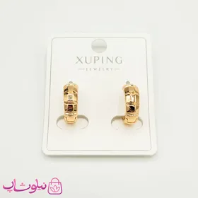 گوشواره حلقه‌ای ژوپینگ زنانه طرح طلا