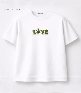 تیشرت باکسی یونیسکس طرح LOVE کد 1508