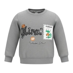 ست سویشرت آستین بلند و شلوار راحتی پسرانه مدل مارمولک PJ1388