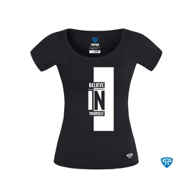 تاپیک تیشرت آستین کوتاه women-tishirt-believe-black