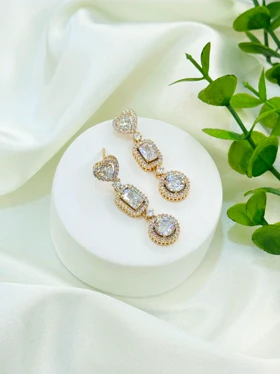 گوشواره جواهری کریستال ژوپینگ