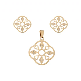 نیم ست بدون زنجیر طرح دار