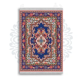 *جدید* فرشینه از جنس پارچه شانل مخمل ترک طرح فانتزی برند دفه کد 1826