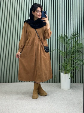 پیراهن مانتویی دوجیب