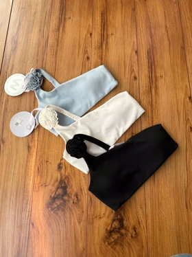 نیم‌تنه ویسکی WISKII مدل One-Shoulder Floral Bra